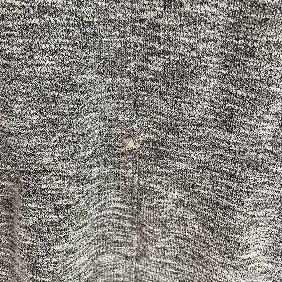 SEDUCTION Batwing Cocoon Sweater Cardigan, Heather Grey, Sliver Stud Detail - Picture 4 of 6